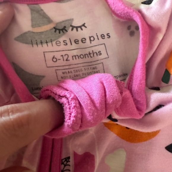 Little Sleepies Halloween Kids Footies - Pink, Black, Orange - Picture 2 of 9